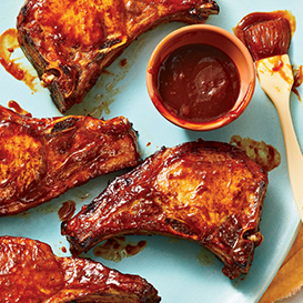 bourbon bbq glazed pork chops