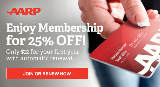 AARP - Membership 25% off!